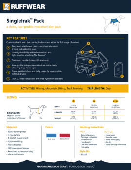 Ruffwear Singletrak Pack Blue Dusk Gr. L/XL